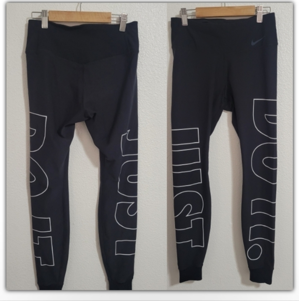Nike jogger leggings size small Just Do It logo on sides